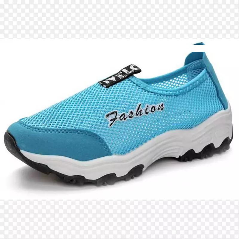运动鞋蓝色徒步旅行靴合成橡胶拉姆丹灯