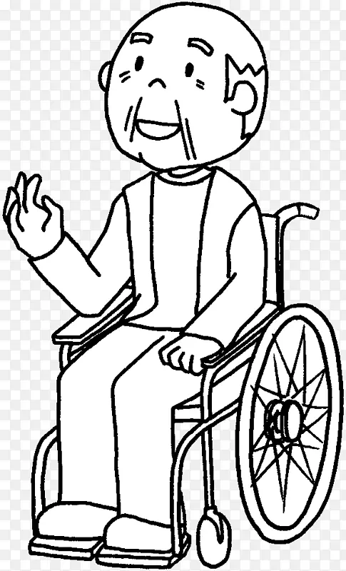 轮椅病人职业治疗师老年轮椅