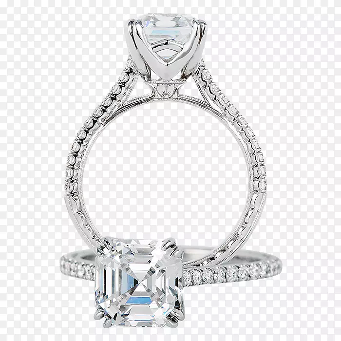 订婚戒指钻石切割珠宝创意结婚戒指
