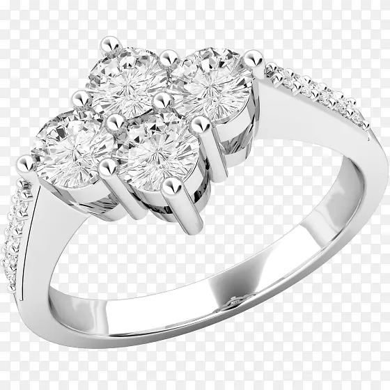 婚戒钻石切割公主剪裁订婚戒指-创意婚戒