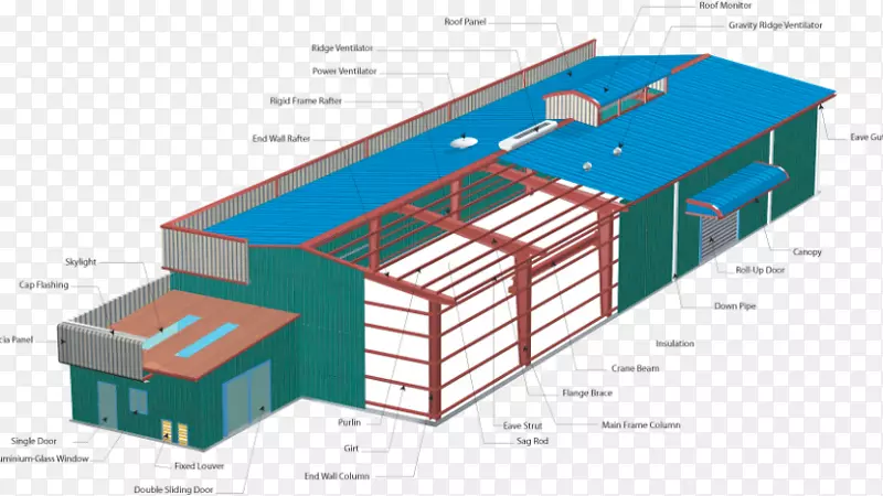 立面钢结构屋面预工程建筑钢结构