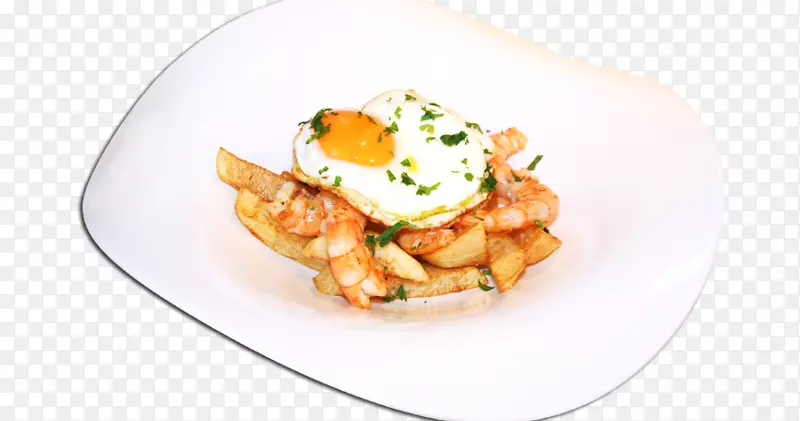 素食料理法式煎蛋炸薯条早餐