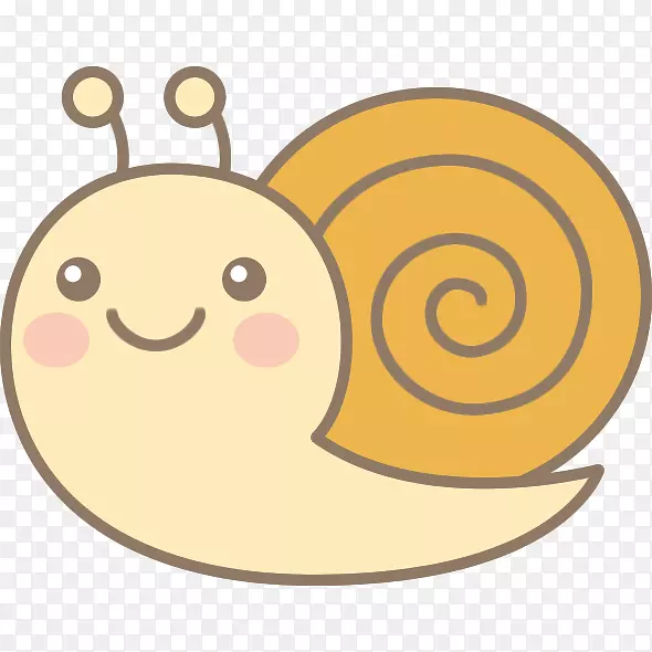 蜗牛画单色绘画剪影-蜗牛
