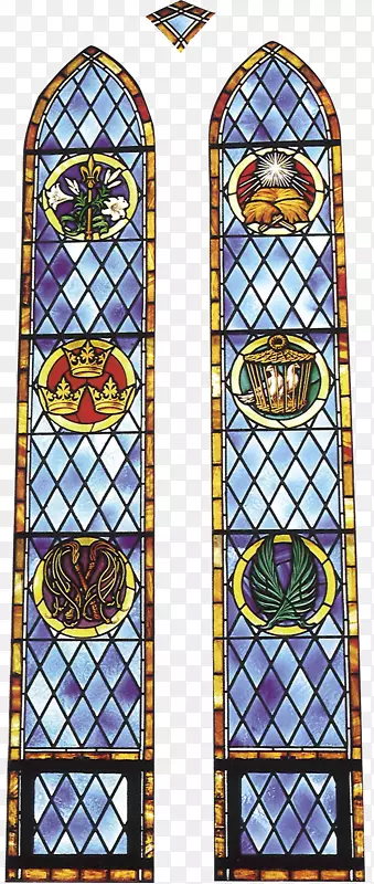 教堂彩色玻璃祭坛洗礼字体-教堂
