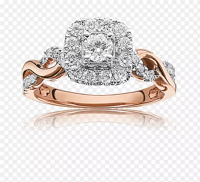 钻石结婚戒指红宝石订婚戒指-钻石