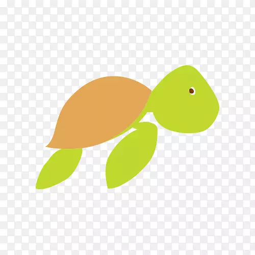 海龟绿色剪贴画-海龟
