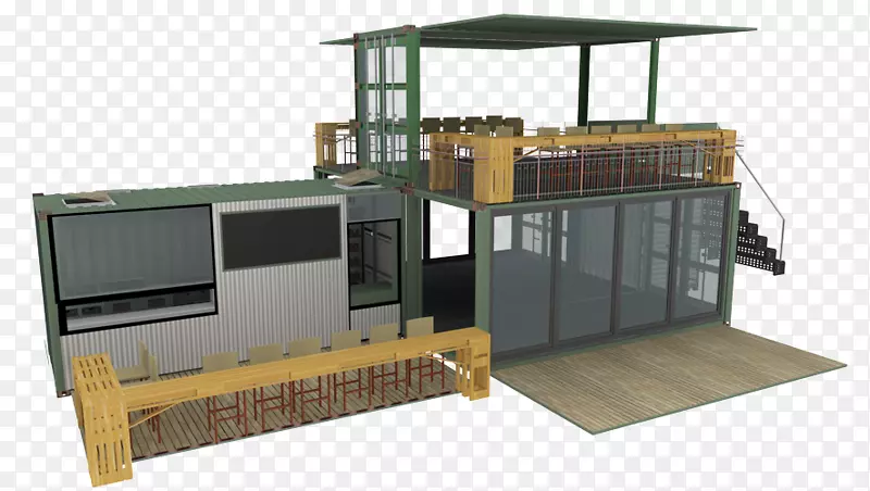 咖啡厅多式联运集装箱运输集装箱结构箱