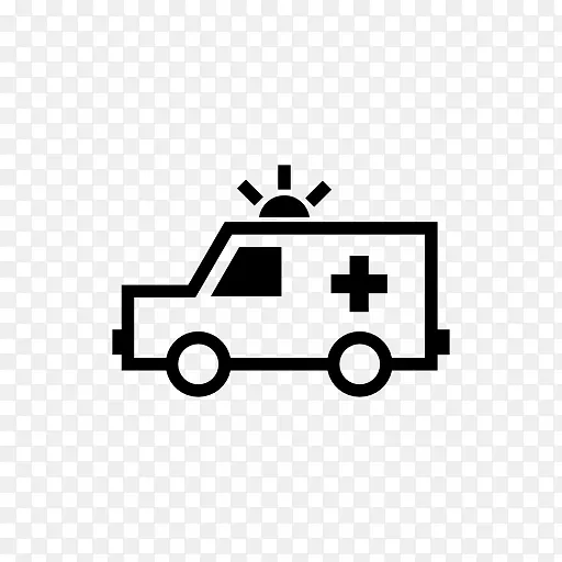 电脑图标救护车紧急医疗服务短片艺术救护车