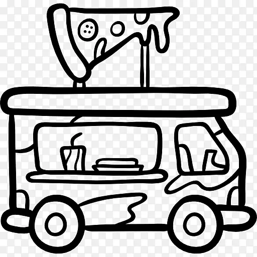 快餐车食品卡车比萨饼-披萨图标