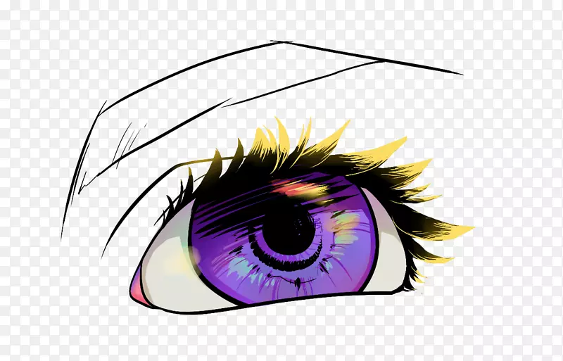 剪贴画-紫色眼睛