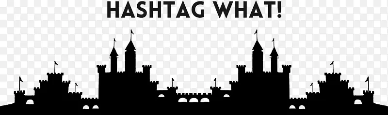 白色品牌尖塔公司字体-沙城堡