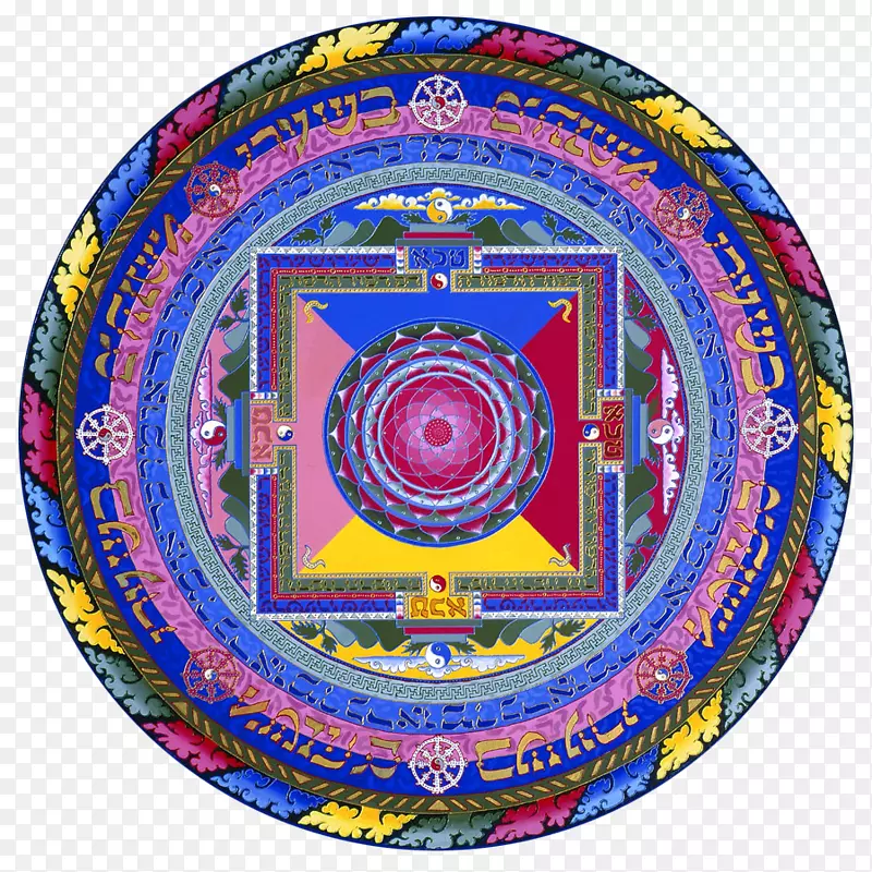 藏传佛教符号圆对称图案符号
