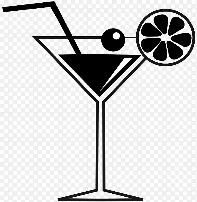 百加迪鸡尾酒马提尼鸡尾酒玻璃标志鸡尾酒标志
