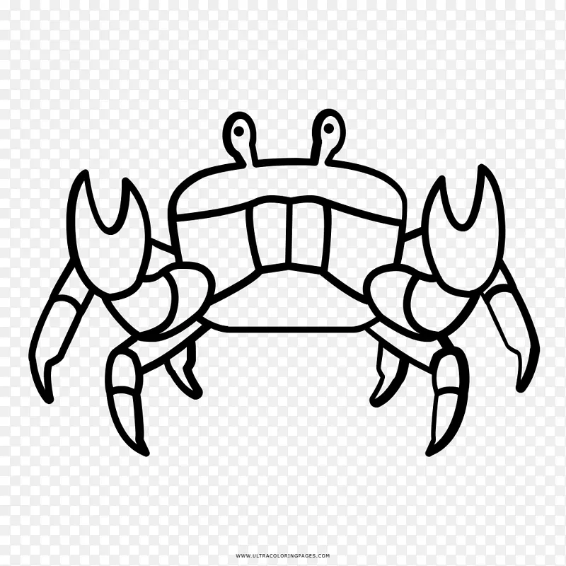 螃蟹黑白画册-螃蟹