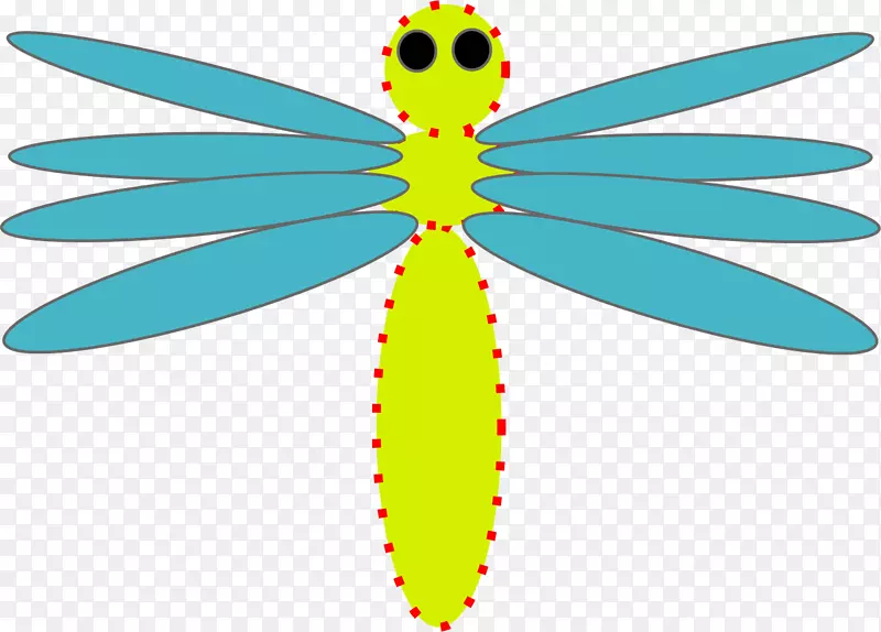 昆虫传粉器对称蜻蜓剪贴画昆虫