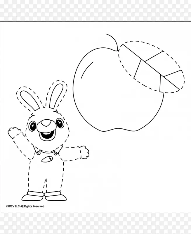 兔子复活节兔子素描-兔子
