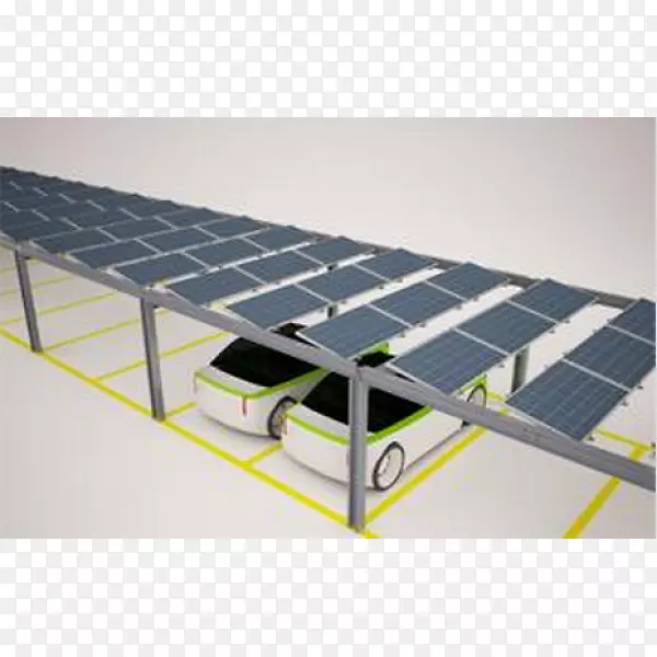 太阳能光伏系统屋顶太阳能电池板停车场太阳能