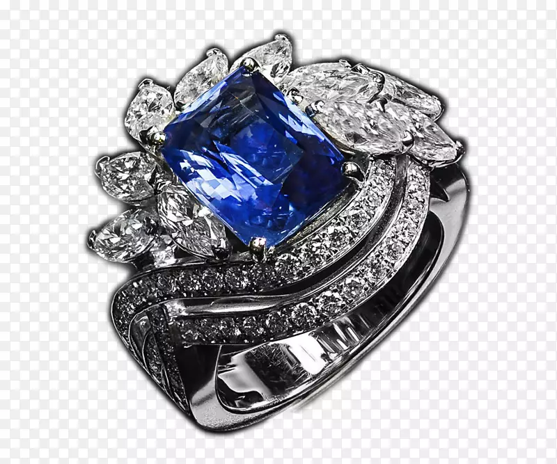蓝宝石、钴蓝、珠宝首饰.蓝宝石