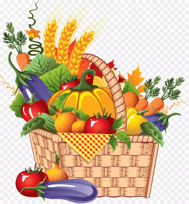 素食烹饪蔬菜水果剪贴画-蔬菜