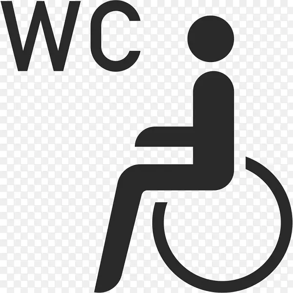 厕所贴纸残疾标志象形-厕所