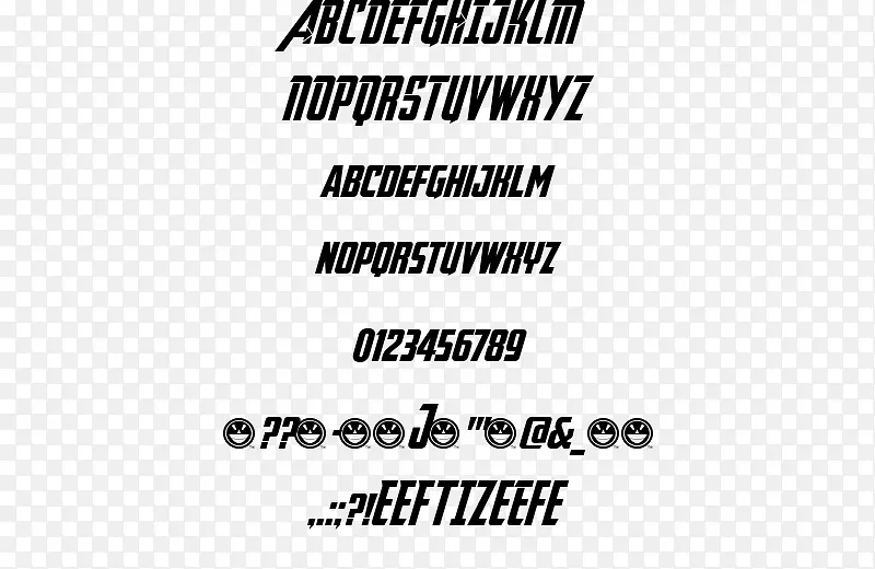 开源Unicode字体免费软件字体系列徽标字体