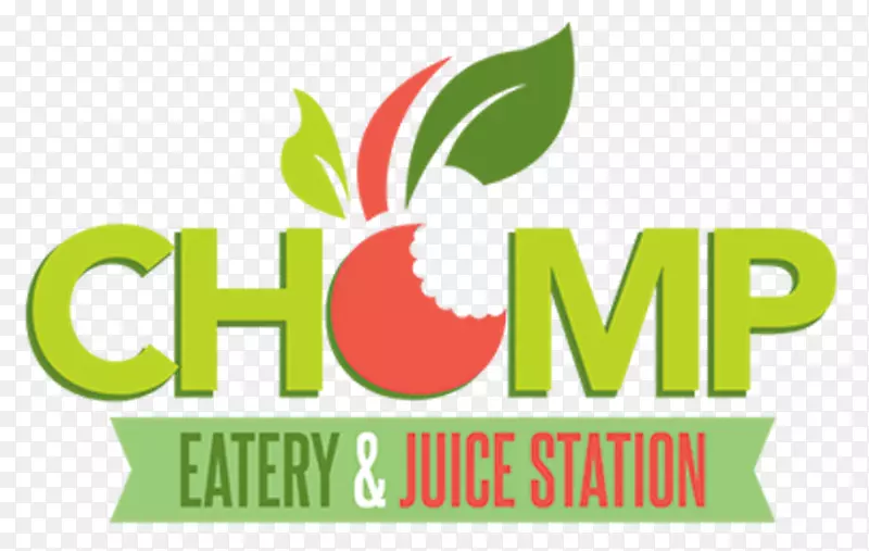 小食品店和果汁站餐厅标志晚餐-chomp