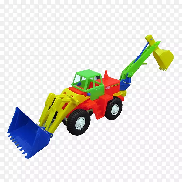 反铲玩具店挖掘机-复古挖掘机