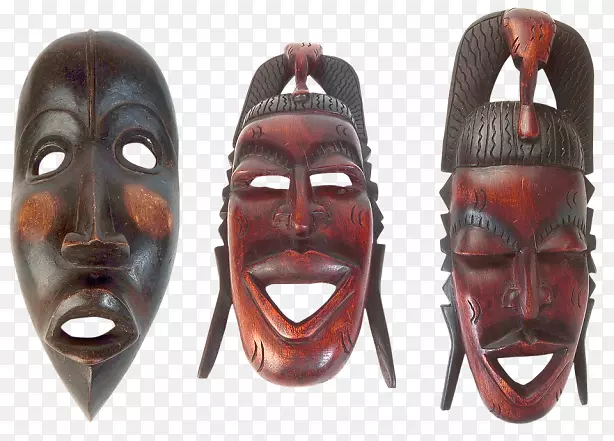 非洲传统面具木雕-极简