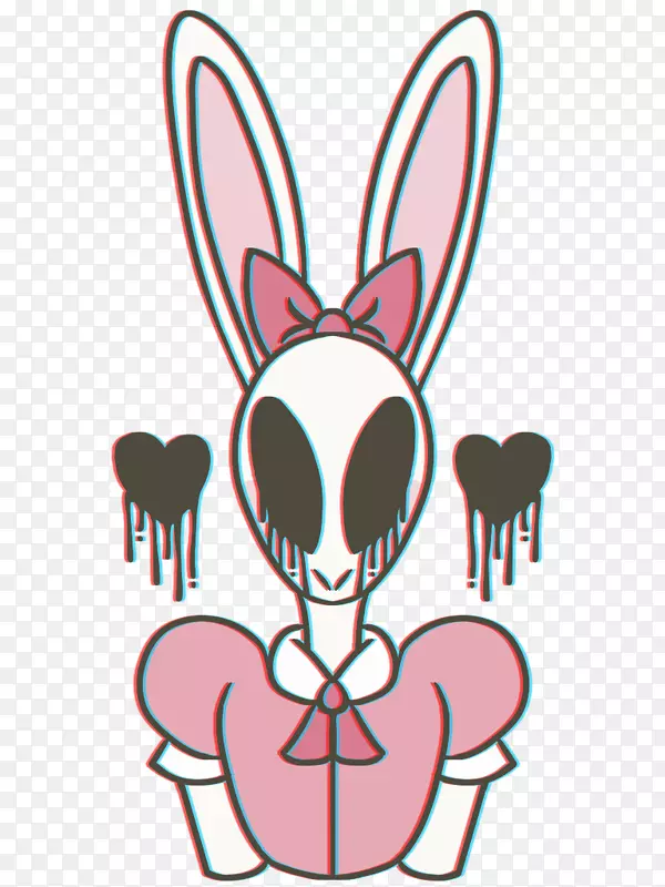 复活节兔子线艺术卡通剪辑艺术.融化