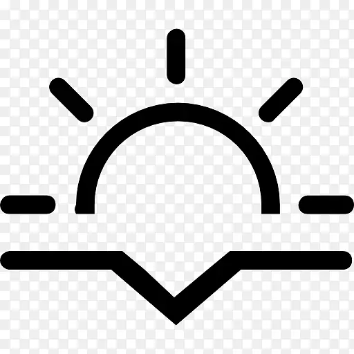 电脑图标符号图标设计标志日落图标
