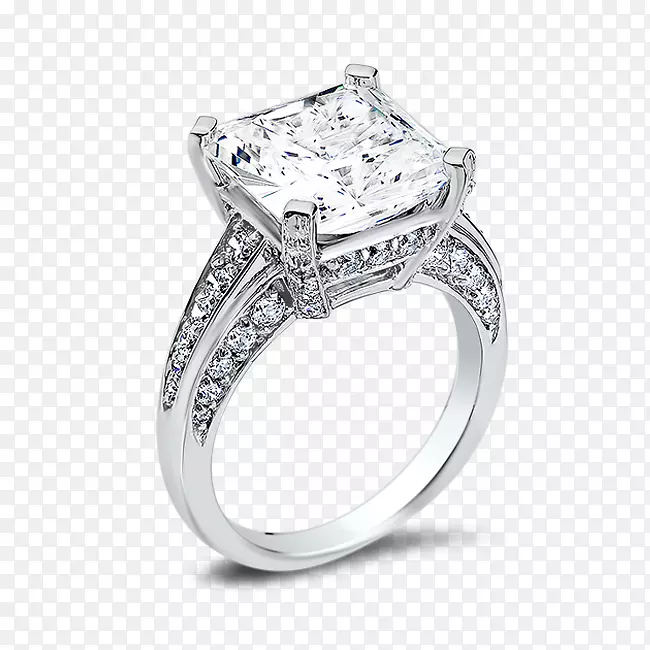 结婚戒指王妃切割立方氧化锆戒指