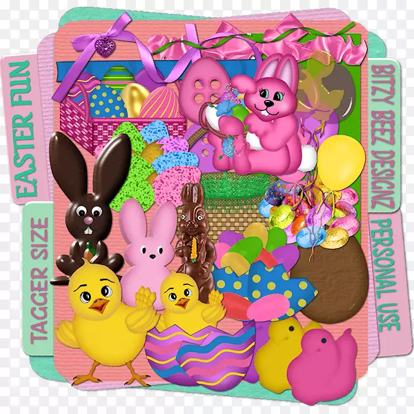 复活节兔子玩具粉红色m谷歌游戏-玩具