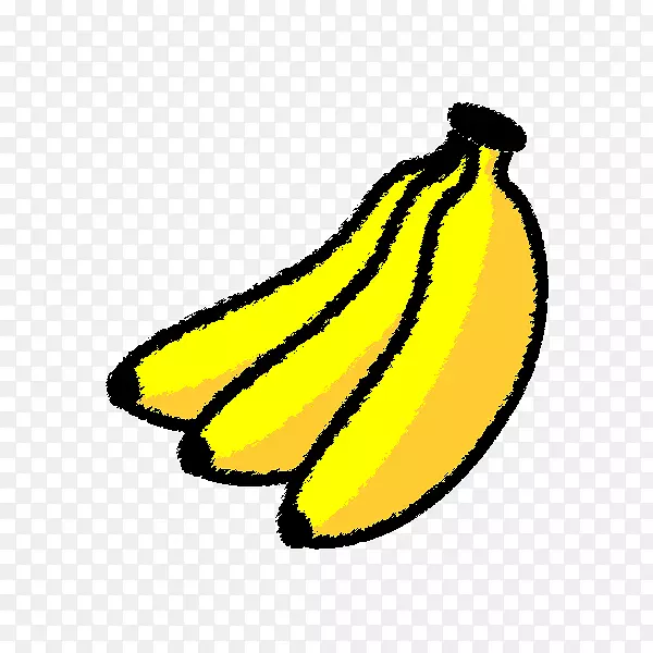香蕉单色彩绘水果香蕉