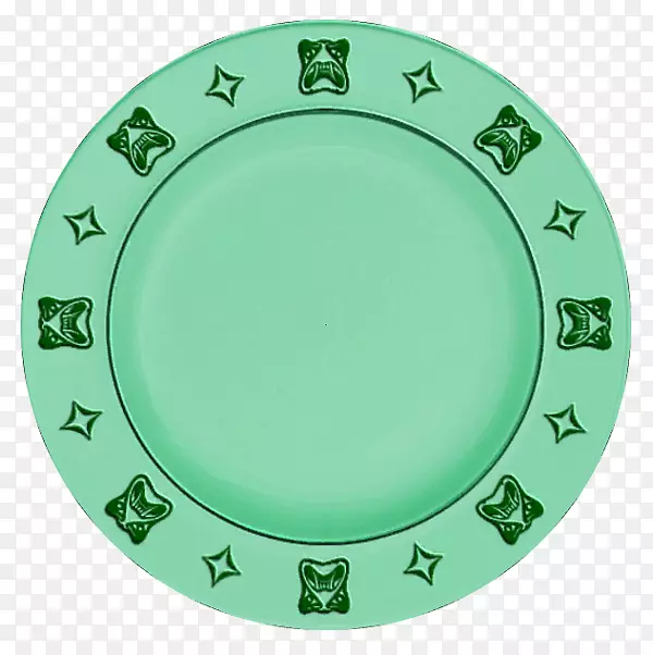 平板绿色餐具.板
