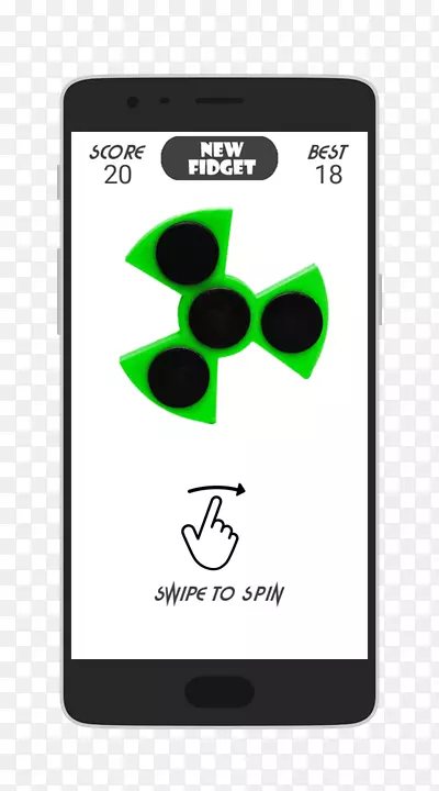 手机配件标志绿色旋转游戏