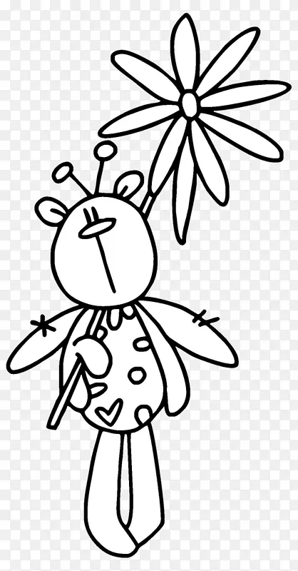 视觉艺术线艺术卡通剪辑艺术-臭虫兔宝宝