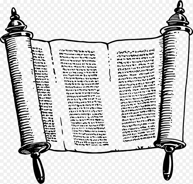 塞弗·托拉卷轴犹太教剪贴画-犹太教