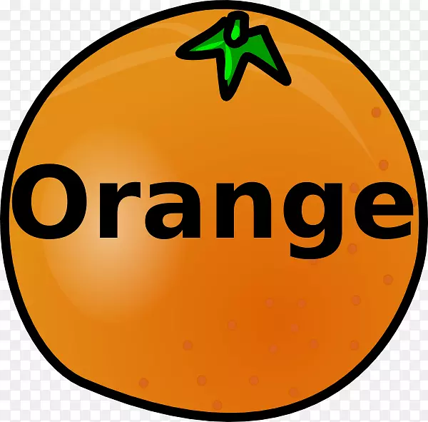 国语橙色卡通画夹艺术-橙色