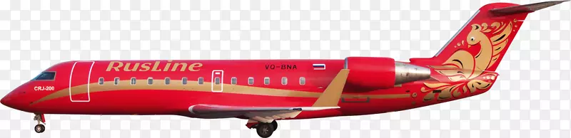 rusline航空公司飞机Koltsovo机场航空旅行-红色飞机