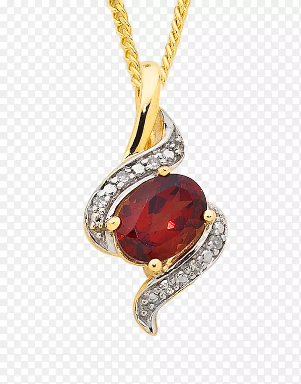 红宝石盒体珠宝琥珀-钻石套装