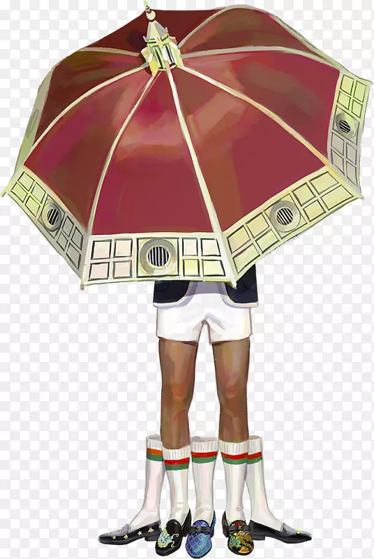 时尚Gucci Armani品牌Fendi-man带伞