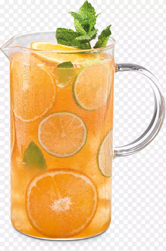 橙汁饮料冰茶鸡尾酒橙汁冰茶