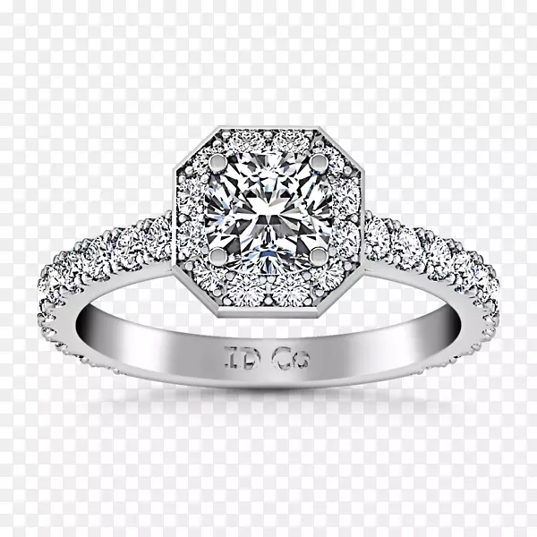 订婚戒指，结婚戒指，钻石，金环，光环