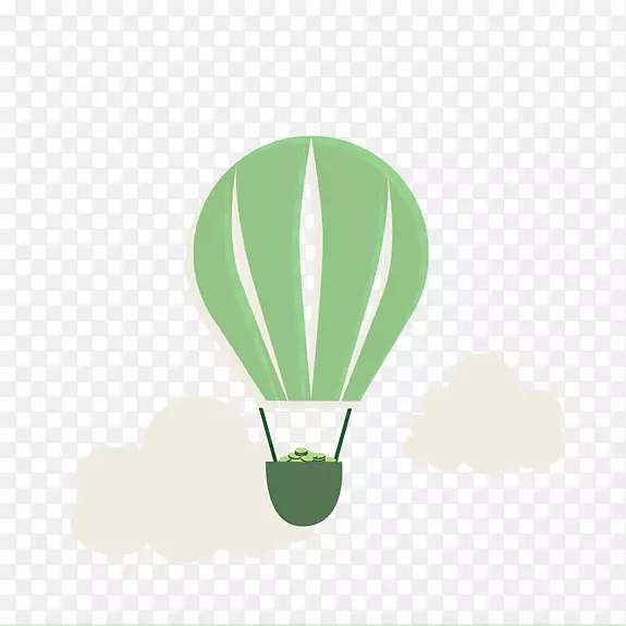 热气球绿色桌面壁纸