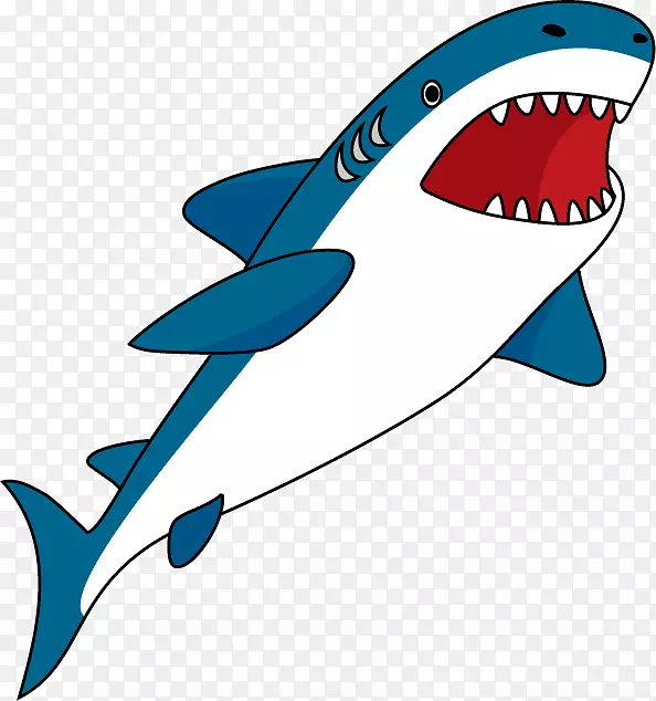 大白鲨动物剪贴画-鲨鱼
