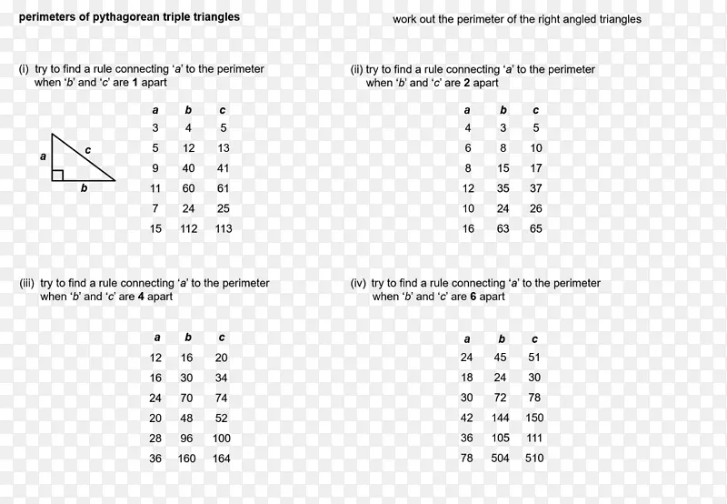 数学平方数毕达哥拉斯三重整数-ppt三角形