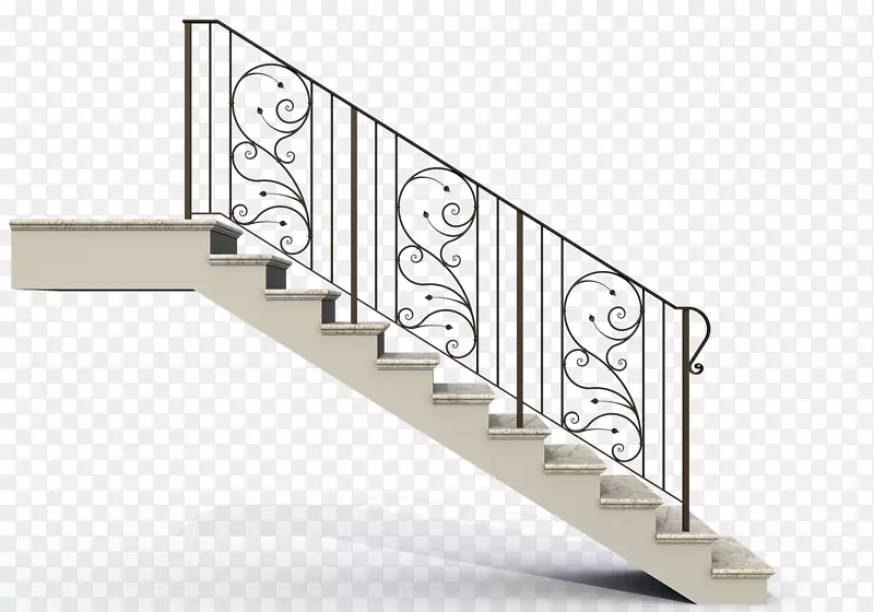 楼梯扶手Художественнаяковка护轨锻造楼梯