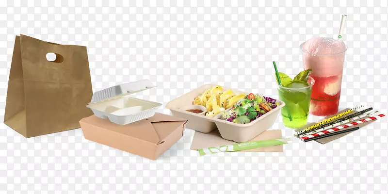 盒装外带塑料袋纸食品包装盒