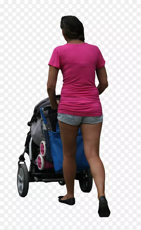 婴儿运输妇女-街头步行