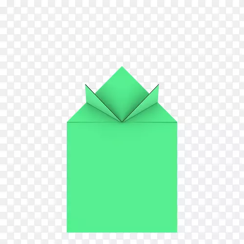 绿色长方形折纸设计